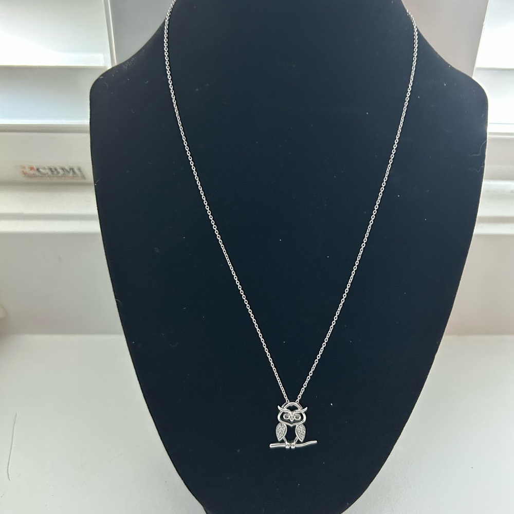 Sterling Silver Owl Necklace